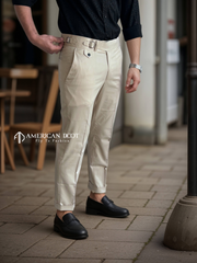 Beige Single Buckle Gurkha Pant By American Dcot