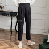 Black Classic Double Button Gurkha Pant By American Dcot