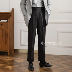 Black Classic Single Buckle Gurkha Pant By American Dcot