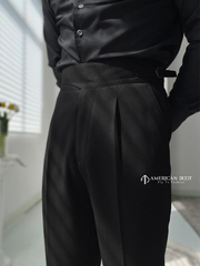 Black Classic Single Buckle Gurkha Pant By American Dcot