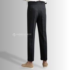 Black Detachable Buckle Gurkha Pant By American Dcot