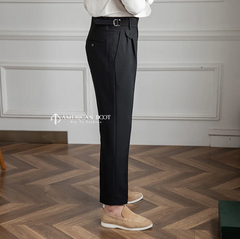 Black Detachable Buckle Gurkha Pant By American Dcot