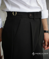 Black Signature Button Gurkha Pant By American Dcot