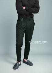 Bottle Green Double Buckle Gurkha Pant By American Dcot