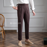 Brown Detachable Buckle Gurkha Pant By American Dcot