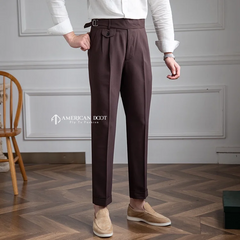 Brown Detachable Buckle Gurkha Pant By American Dcot