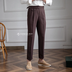 Brown Detachable Buckle Gurkha Pant By American Dcot