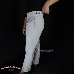 Grey Double Buckle Gurkha Pant By American Dcot