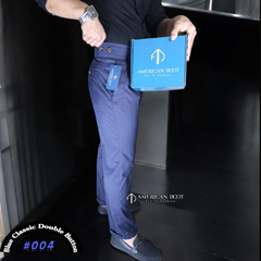 Navy Blue Classic Double Buckle Gurkha Pants by American Dcot