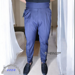 Navy Blue Classic Double Buckle Gurkha Pants by American Dcot