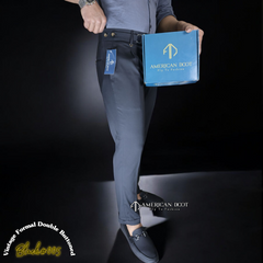 Black Vintage Formal Double Buttoned Slim Fit Gurkha Pant