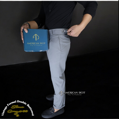 Stone Grey Classic Double Buckle Gurkha Pant By American Dcot