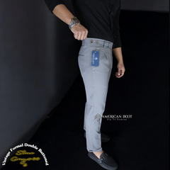 Stone Grey Classic Double Buckle Gurkha Pant By American Dcot