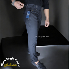 Black Single Buckle Gurkha Pant By American Dcot