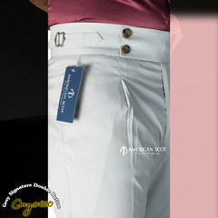 Grey Signature Double Button Gurkha Pant By American Dcot