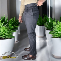 Black Signature Double Button Gurkha Pant By American Dcot