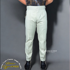 Green Cyan Detachable Buckle Gurkha Pant By American Dcot