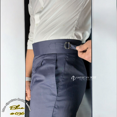 Navy Blue Signature Button Gurkha Pant By American Dcot