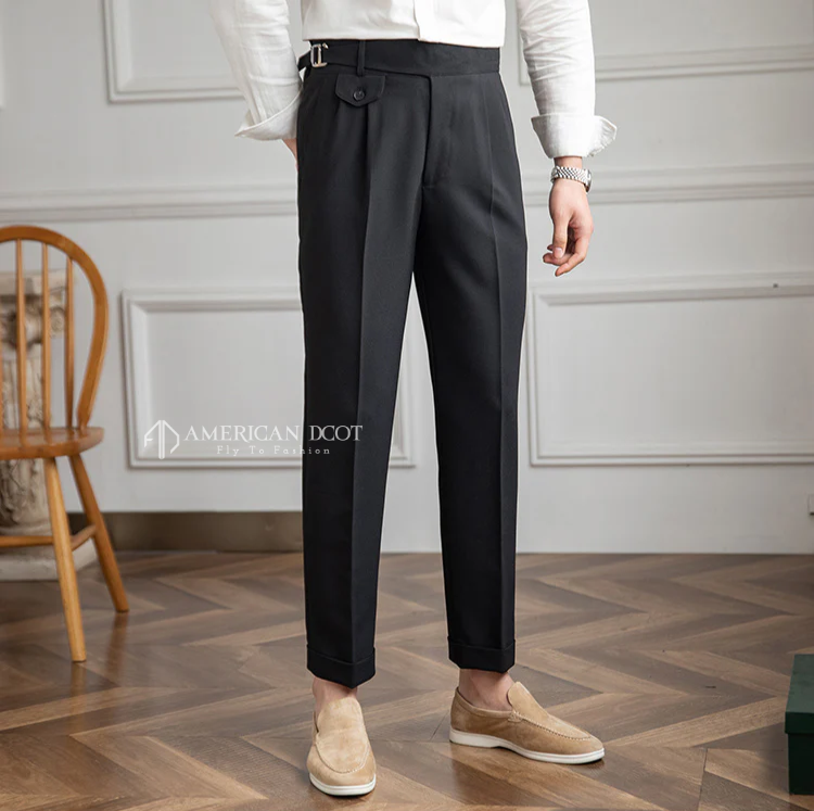 Black Detachable Buckle Gurkha Pant By American Dcot