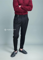 Black Double Buckle Gurkha Pants by American Dcot