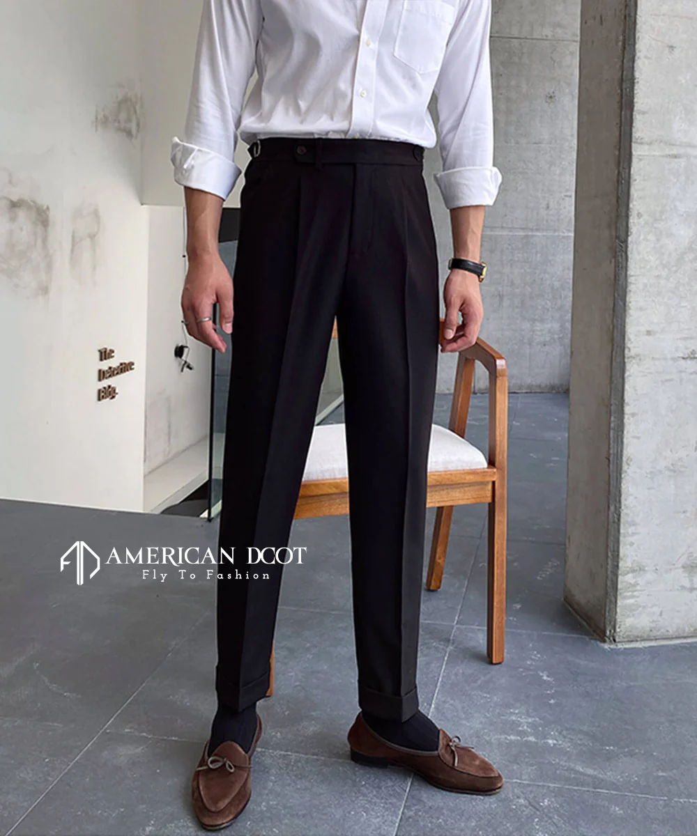 Black Signature Button Gurkha Pant By American Dcot