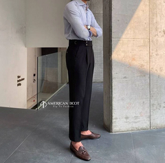 Black Signature Double Button Gurkha Pant By American Dcot