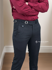 Black Single Buckle Gurkha Pant By American Dcot
