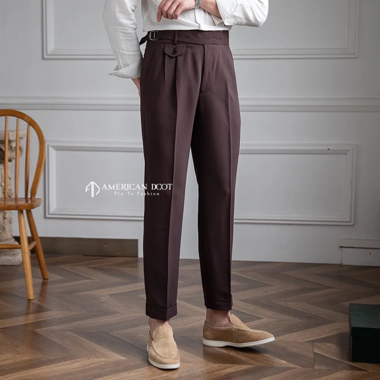 Brown Detachable Buckle Gurkha Pant By American Dcot