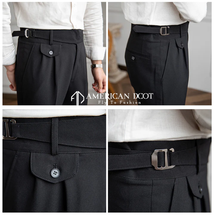 Black Detachable Buckle Gurkha Pant By American Dcot