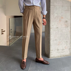 Camel Signature Double Button Gurkha Pant By American Dcot