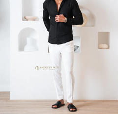 White Signature Button Gurkha Pant By American Dcot