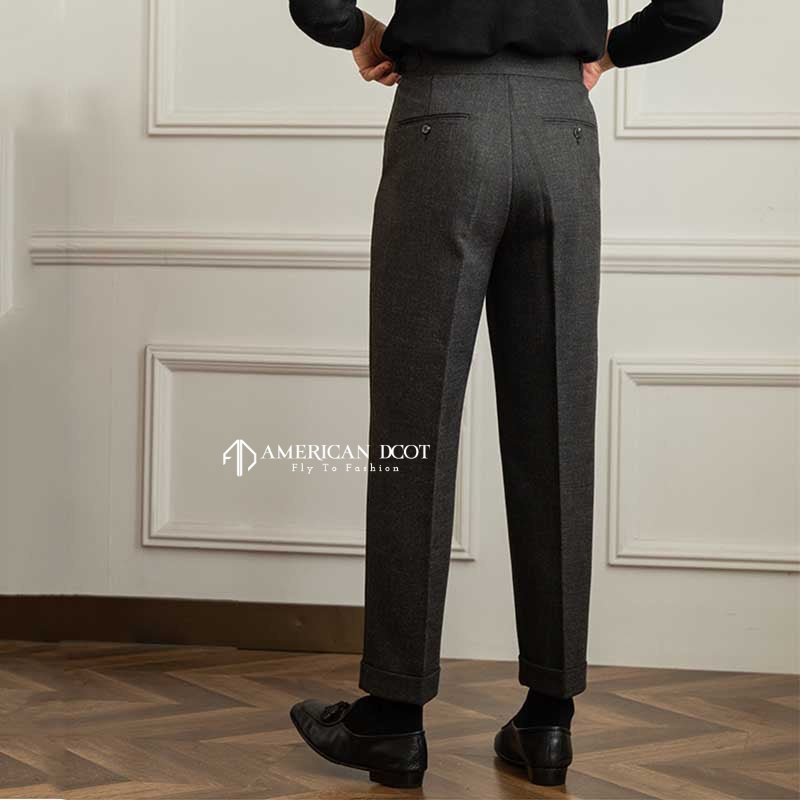 Vintage Formal Double Buttoned Slim Fit Gurkha Pants