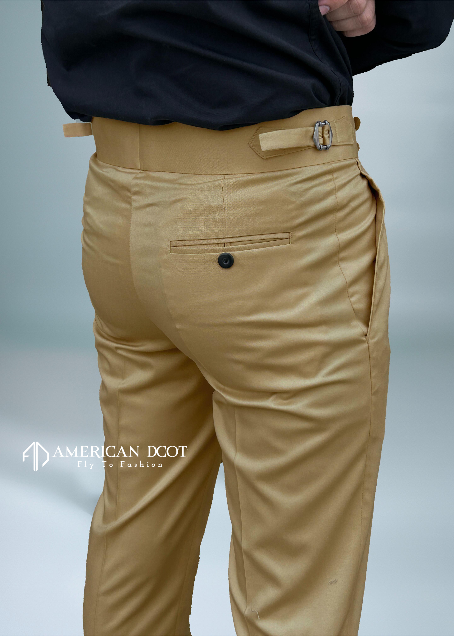 Camel Double Buckle Gurkha Pant By American Dcot