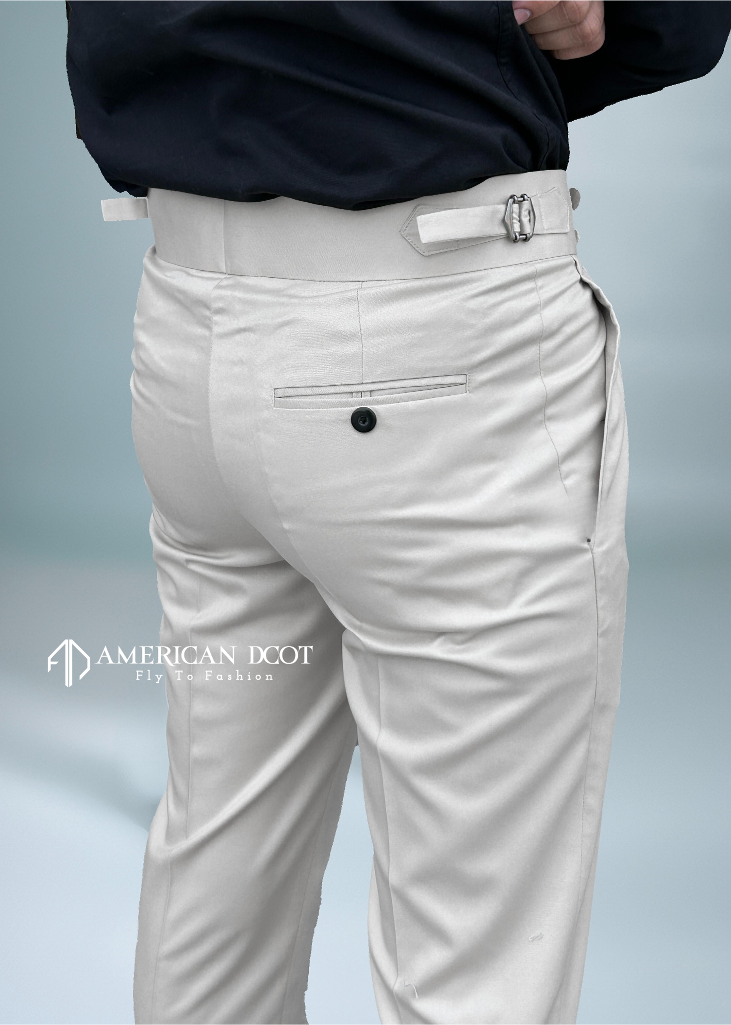 Grey Double Buckle Gurkha Pant By American Dcot