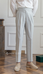 Gray Classic Buttoned Gurkha Pants By American Dcot